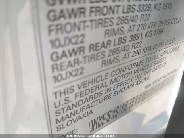 WA1FVAF14LD004352 Audi Q8 Prestige 55 Tfsi Quattro Tiptronic
