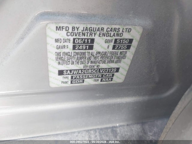 2012 JAGUAR XJ SAJWA2GB5CLV23139 Photo 8