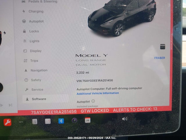 2024 TESLA MODEL Y 7SAYGDEE1RA251456 Photo 6