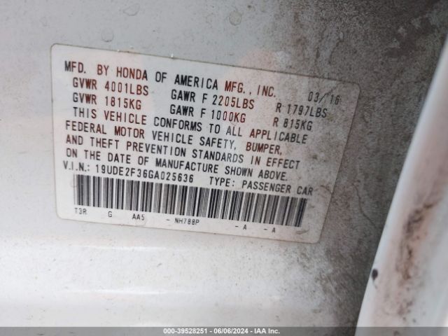 19UDE2F36GA025636 Acura Ilx 2.4l/acurawatch Plus Package