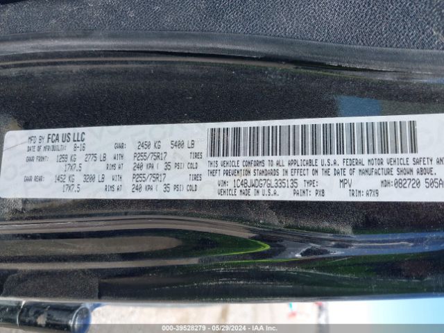 1C4BJWDG7GL335135 Jeep Wrangler Unlimited Sport