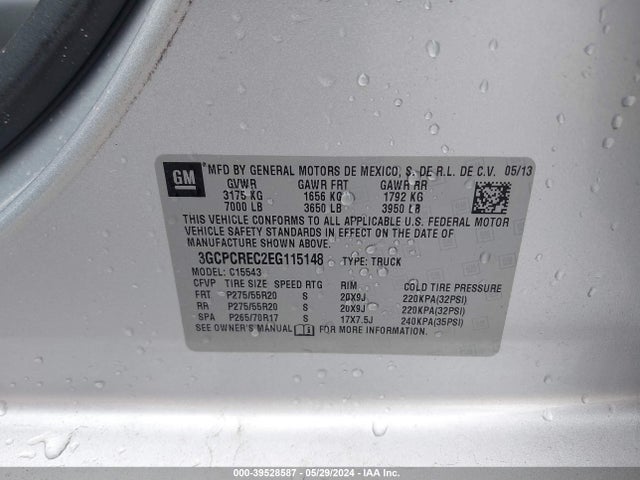 Chevrolet Silverado 1500 1lt 2014 3GCPCREC2EG115148 Image 9