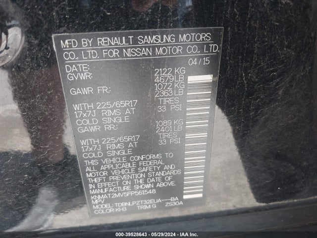Nissan ROGUE S 2015 KNMAT2MV5FP561548 Image 9
