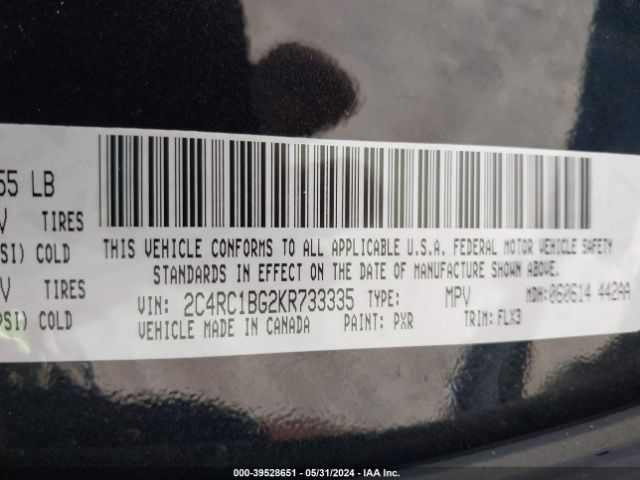 2C4RC1BG2KR733335 Chrysler Pacifica Touring L