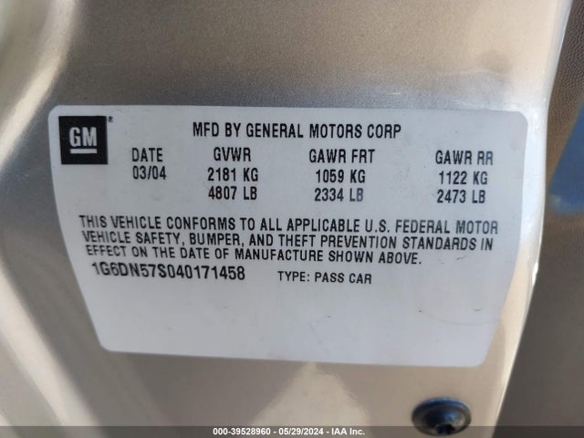 2004 CADILLAC CTS-V 1G6DN57S040171458 Photo 8