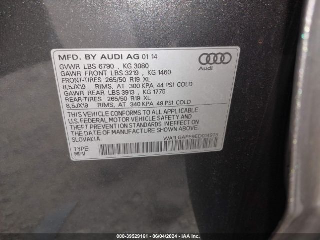 WA1LGAFE9ED014975 Audi Q7 3.0t Premium