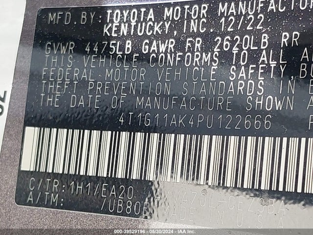 Toyota CAMRY SE 2023 4T1G11AK4PU122666 Image 9