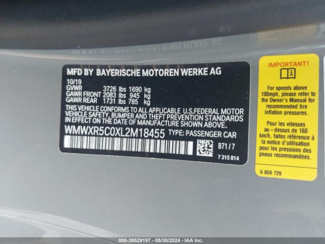 WMWXR5C0XL2M18455 Mini Hardtop Cooper S
