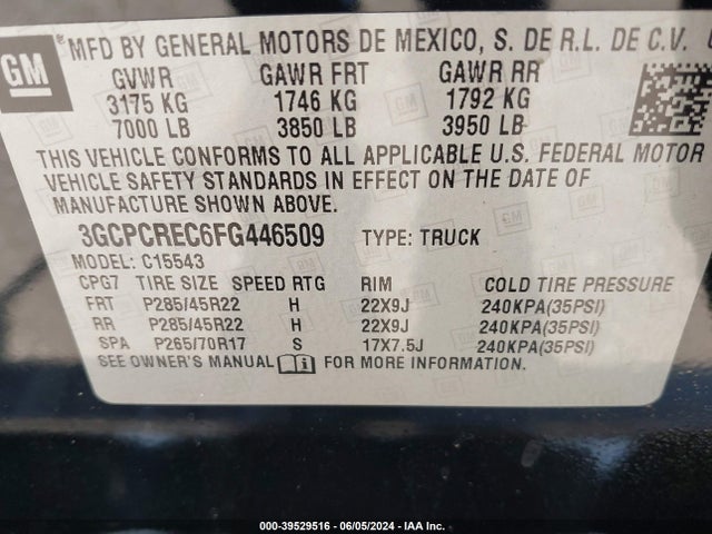 Chevrolet Silverado 1500 1lt 2015 3GCPCREC6FG446509 Image 9