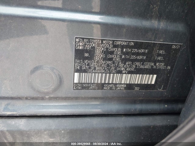Toyota VENZA LE 2021 JTEAAAAH9MJ061080 Image 9