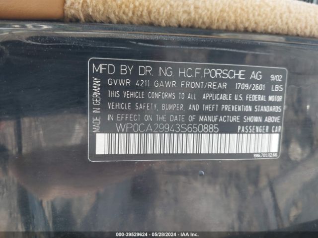 2003 PORSCHE 911 CARRERA WP0CA29943S650885 Photo 8