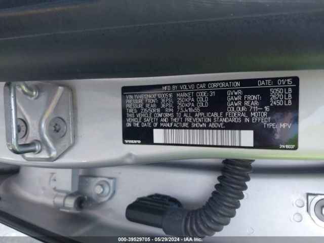 YV4612HKXF1000516 Volvo V60 Cross Country T5