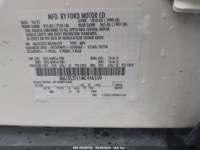 Ford ECOSPORT S 2021 MAJ3S2FE1MC446559 Image 9