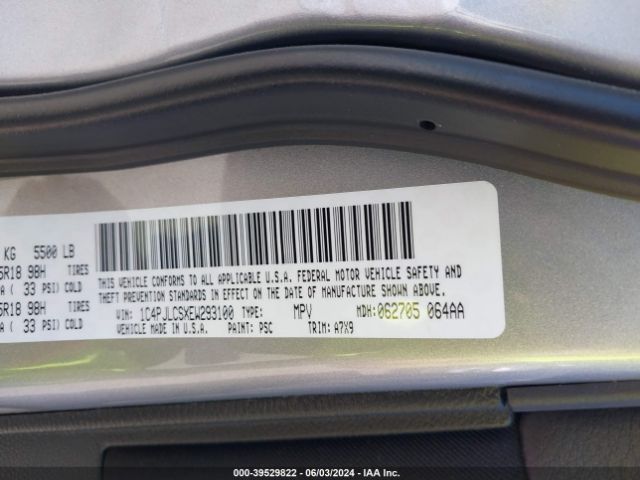 1C4PJLCSXEW293100 Jeep Cherokee Altitude