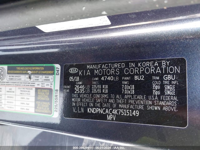 KIA Sportage Ex 2019 KNDPNCAC4K7515149 Image 9