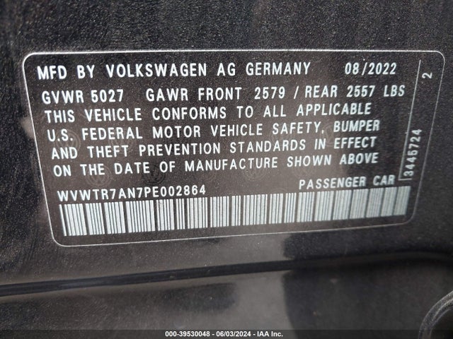WVWTR7AN7PE002864 Volkswagen Arteon 2.0t Sel Premium R-line