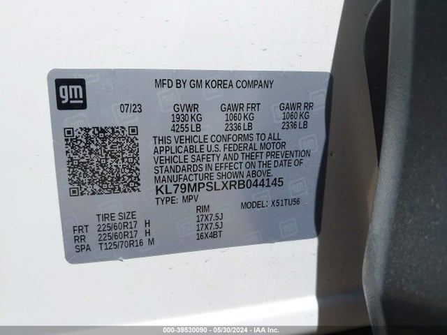 Chevrolet Trailblazer Fwd Lt 2024 KL79MPSLXRB044145 Image 9