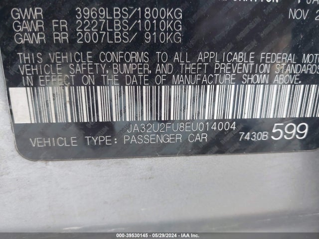 JA32U2FU8EU014004 Mitsubishi LANCER ES