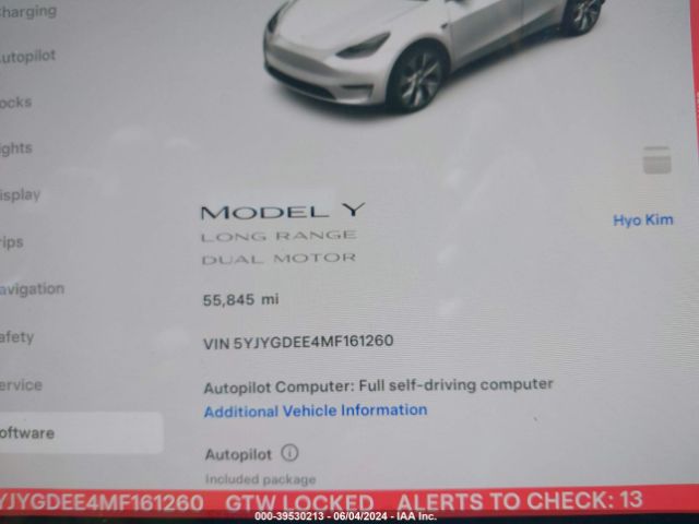5YJYGDEE4MF161260 Tesla Model Y Long Range Dual Motor All-wheel Drive
