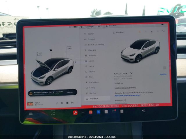 5YJYGDEE4MF161260 Tesla Model Y Long Range Dual Motor All-wheel Drive