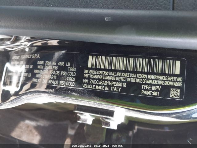 ZACCJBAB1HPE89018 Jeep Renegade Sport 4x4