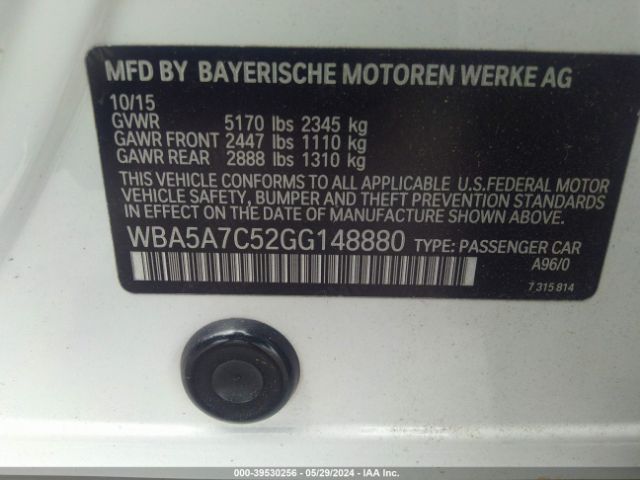 WBA5A7C52GG148880 BMW 528i Xdrive