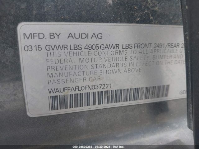 WAUFFAFL0FN037221 Audi A4 2.0t Premium