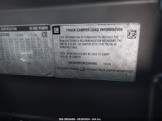 1GCNCREC0GZ266466 Chevrolet Silverado 1500 1lt