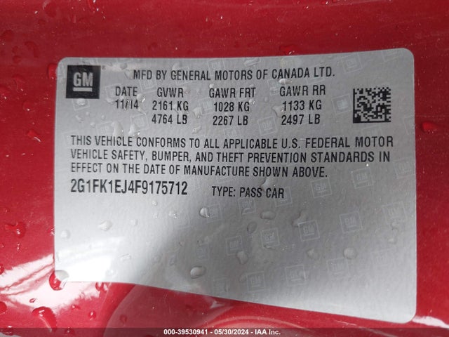 Chevrolet CAMARO 2SS 2015 2G1FK1EJ4F9175712 Image 9