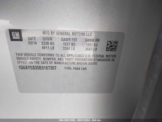 1G6AY5S35E0167367 Cadillac Cts Performance