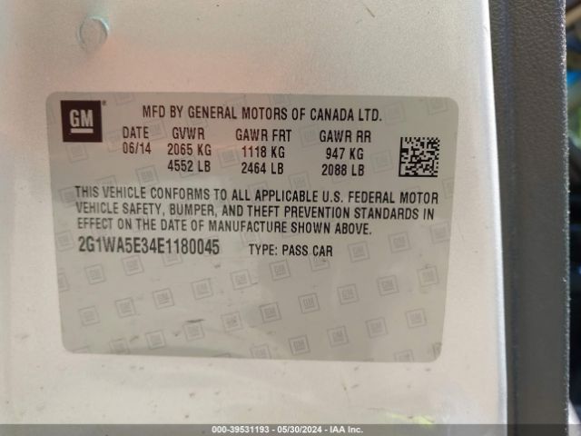 2G1WA5E34E1180045 Chevrolet Impala Limited Ls