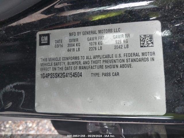 1G4PS5SK2G4154504 Buick Verano Leather Group