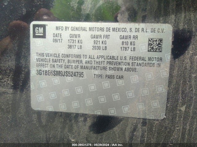 Chevrolet Cruze Lt Auto 2018 3G1BE6SM9JS524795 Image 9
