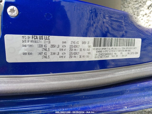 2C4RDGCG0KR587015 Dodge Grand Caravan Sxt