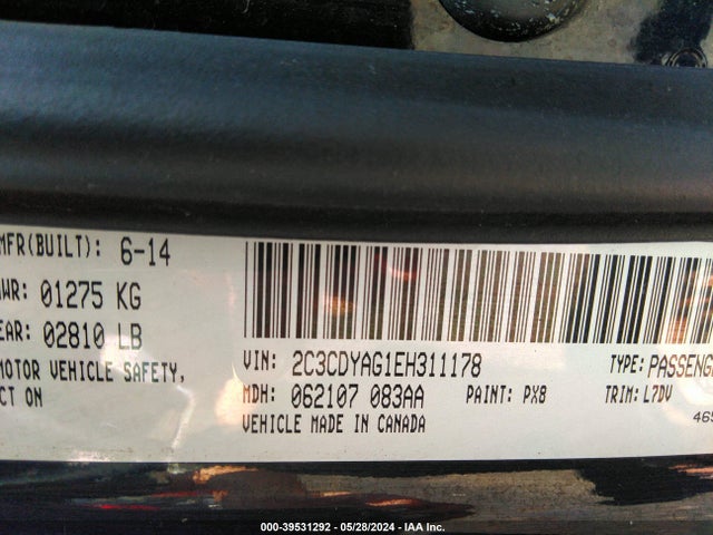 Dodge Challenger Sxt 2014 2C3CDYAG1EH311178 Image 9