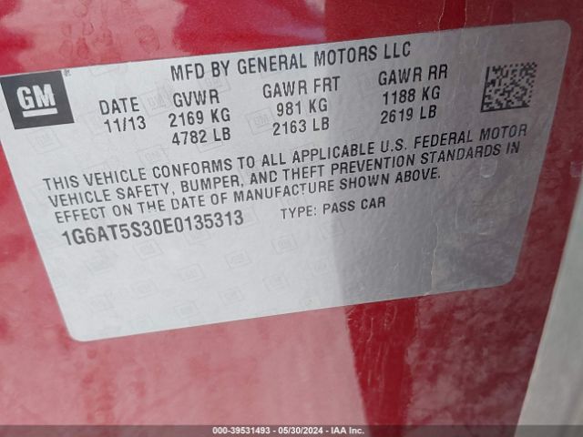 1G6AT5S30E0135313 Cadillac Cts Premium