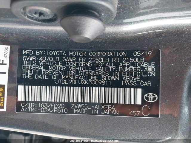 Toyota Prius Le 2019 JTDL9RFUXK3009811 Image 9