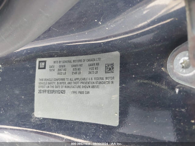 Chevrolet Camaro 2lt 2015 2G1FF1E30F9162428 Image 9