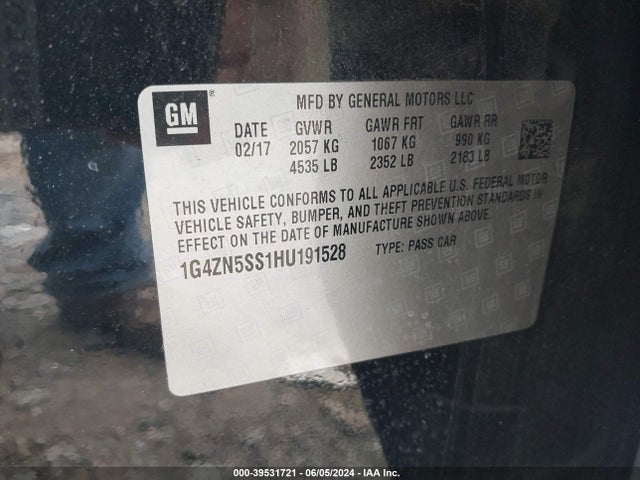 Buick Lacrosse Preferred 2017 1G4ZN5SS1HU191528 Image 9