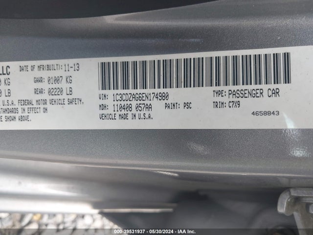 Dodge AVENGER SE 2014 1C3CDZAG6EN174980 Image 9