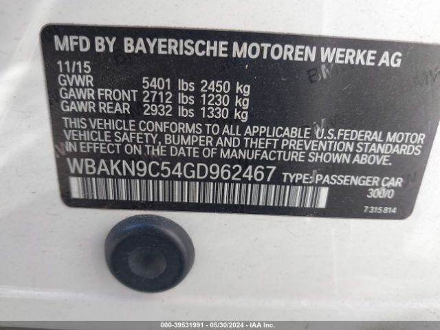 WBAKN9C54GD962467 BMW 550i