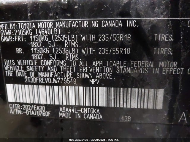 Toyota Rav4 Limited 2018 2T3DFREV0JW779549 Image 9