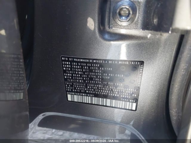 3VVRB7AX2PM016201 Volkswagen Tiguan 2.0t S