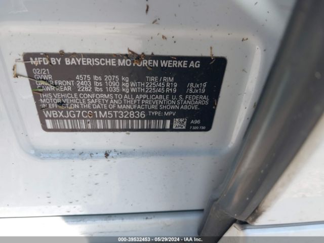 WBXJG7C01M5T32836 BMW X1 Sdrive28i