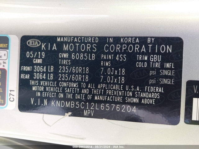 KIA SEDONA EX 2020 KNDMB5C12L6576204 Image 9