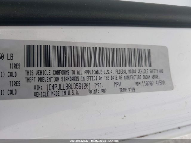 1C4PJLLB8LD561201 Jeep Cherokee Altitude Fwd