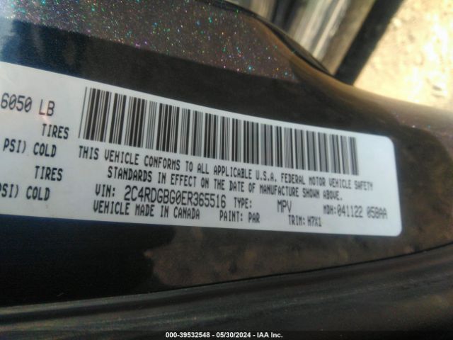 2C4RDGBG0ER365516 Dodge Grand Caravan American Value Pkg