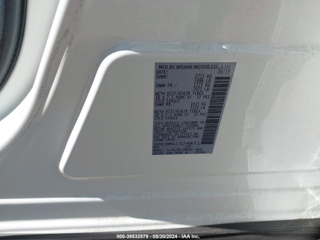 5N1DL0MM4LC524871 Infiniti Qx60 Luxe Awd