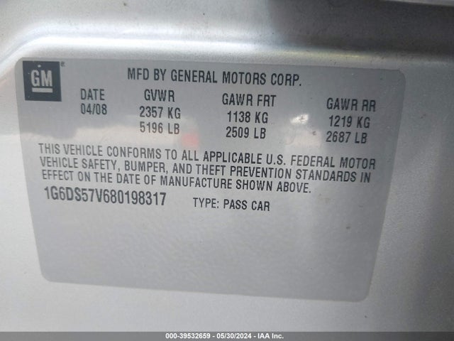 2008 CADILLAC CTS 1G6DS57V680198317 Photo 8
