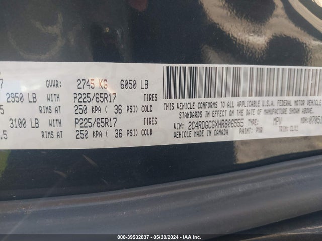 Dodge Grand Caravan Sxt 2017 2C4RDGCGXHR806555 Image 9